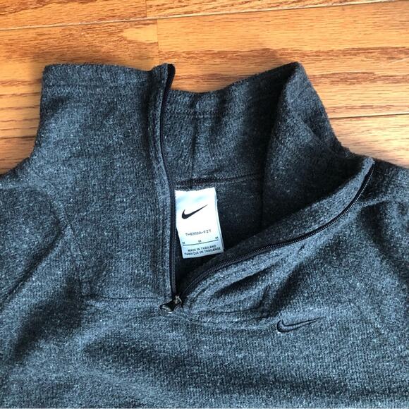 Nike Therma-Fit Knit Pullover Sweater Top Charcoal Gray Women’s Size M - Picture 5 of 10